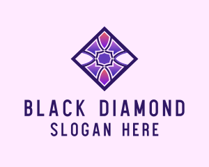 Stained Glass Diamond Window logo design