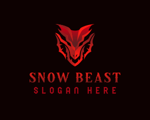  Gaming Dragon Beast logo design