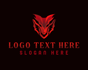 Wyvern - Gaming Dragon Beast logo design