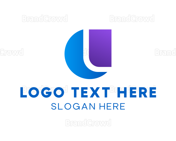 Modern Shapes Letter L Logo