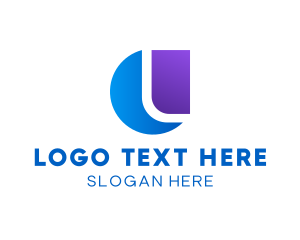 Professional Consultant - Modern Shapes Letter L logo design