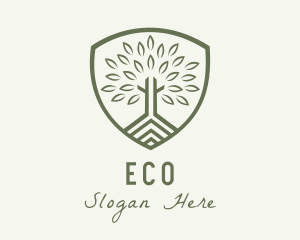 Eco Forest Shield logo design
