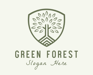 Eco Forest Shield logo design