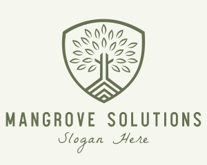 Mangrove - Eco Forest Shield logo design