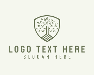 Green - Eco Forest Shield logo design