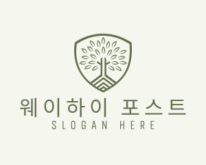 Eco Forest Shield logo design