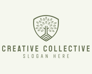 Eco Forest Shield logo design