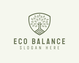 Eco Forest Shield logo design