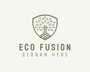 Eco Forest Shield logo design