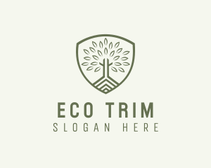 Eco Forest Shield logo design