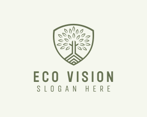 Eco Forest Shield logo design