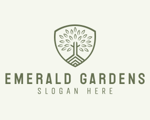 Eco Forest Shield logo design