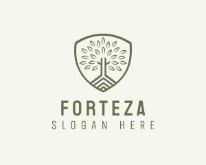 Eco Forest Shield logo design