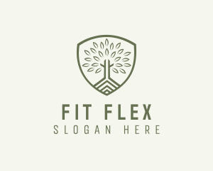 Eco Forest Shield logo design