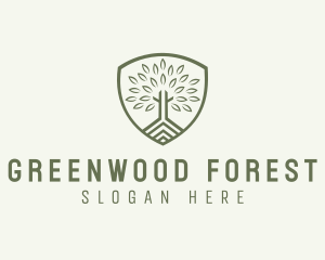 Eco Forest Shield logo design