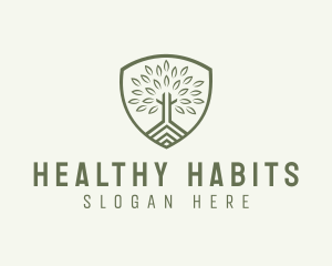 Eco Forest Shield logo design