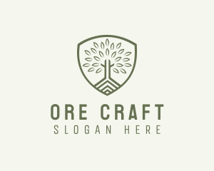 Eco Forest Shield logo design