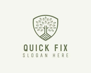 Eco Forest Shield logo design