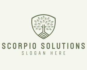 Eco Forest Shield logo design