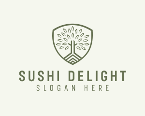 Eco Forest Shield logo design