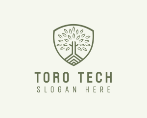 Eco Forest Shield logo design