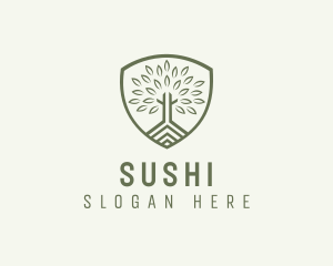 Eco Forest Shield logo design