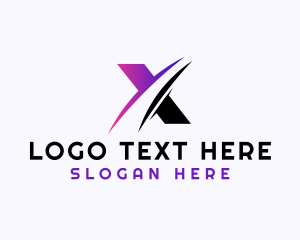 Letter X - Freight Delivery Logistics logo design