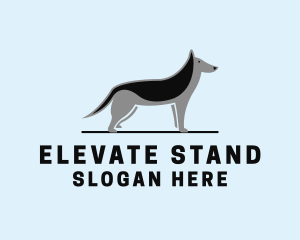 Standing Pet Dog logo design