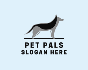 Standing Pet Dog logo design