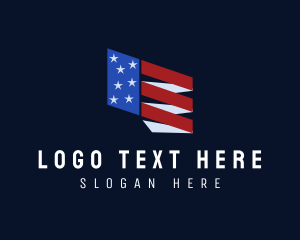 State - American State Flag logo design