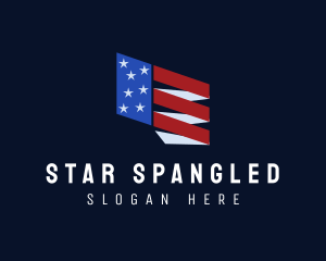 American - American State Flag logo design