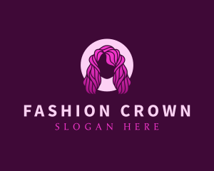 Woman Hair Fashion logo design