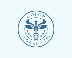 Pharmaceutical Healthcare Caduceus  Logo
