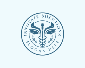 Pharmaceutical Healthcare Caduceus  Logo