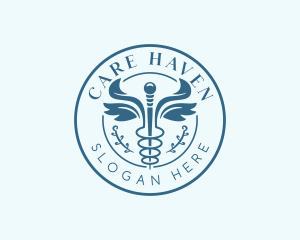 Nursing - Pharmaceutical Healthcare Caduceus logo design