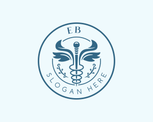 Pharmaceutical Healthcare Caduceus  logo design