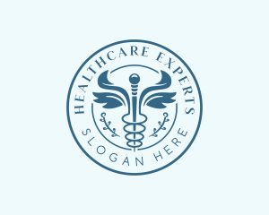 Pharmaceutical Healthcare Caduceus  logo design