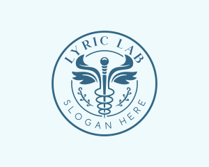 Pharmaceutical Healthcare Caduceus  logo design