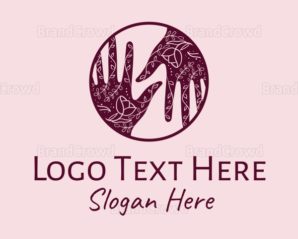 Flower Henna Hands Logo