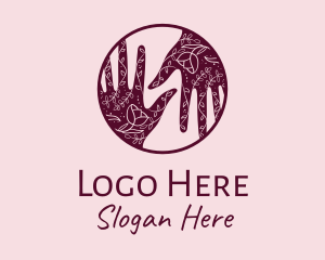 Arborist - Flower Henna Hands logo design