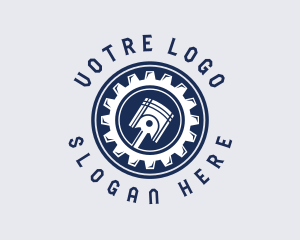 Machinery - Piston Gear Mechanic logo design