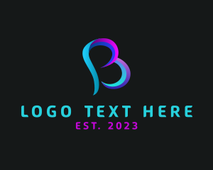 Social - Modern Business Letter B logo design