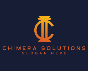 Concrete Construction Column logo design