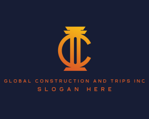 Consulting - Concrete Construction Column logo design
