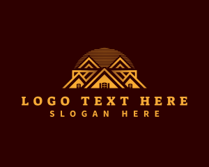 Property - House Roof Sunset logo design