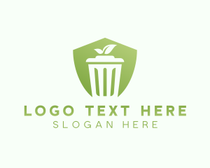 Recycling Bin - Trash Waste Disposal logo design