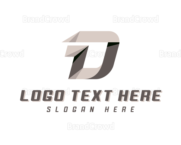 Logistics Courier Delivery Letter D Logo