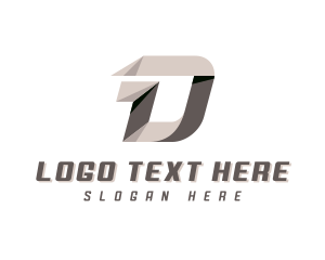 3d - Logistics Courier Delivery Letter D logo design