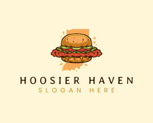 Indiana - Indiana Pork Tenderloin Sandwich logo design