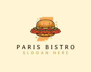 Indiana Pork Tenderloin Sandwich logo design